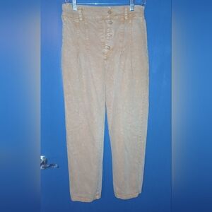 Young, Fabulous and Broke Women's Gold Acid Wash Button Up Trousers